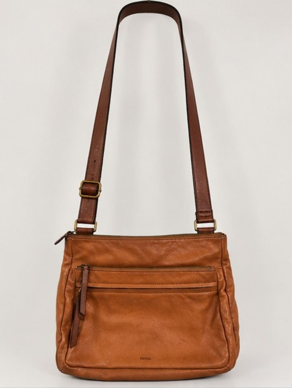Fossil Cognac Brown Crossbody Bag